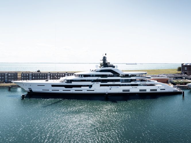 Project TANZANITE: 120m Amels Full Custom Launches and Enters Final Outfitting Stage